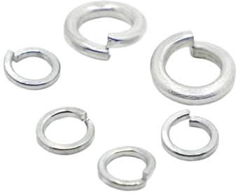 10/50/100 pz Acciaio Zincato Molla Split Rondella Guarnizione Elastica M2 .5 M3 M4 M5 M6 M8 M10 M12 M16 M18 M20 M24(10pcs M12)