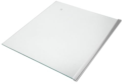 HOMSFOU Estante de repuesto de vidrio templado para nevera con diseño envuelto en bordes, tablero de división de almacenamiento de refrigerador resistente para congelador doméstico y alimentos frescos