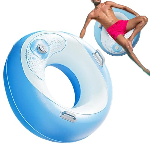Anello da Nuoto in PVC per Adulti - Anello Gonfiabile per Sport all'Aria Aperta con Doppi Manici, Robusta Costruzione Ispessita, Facile da Trasportare, Nuoto Sicuro e Rilassamento in Piscina, Lago o S