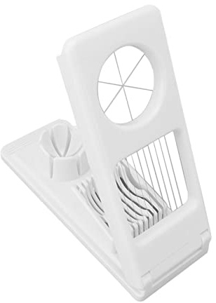 Jeanoko Rostfritt Stål 2 i 1 äggskärare Bekväm Skivning/skärning för Kök, Säker och Hygienisk, för Enkel Matlagning och Mat