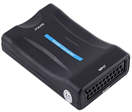 Tomvorks Convertitore Scart a per TV HD, Mini Adattatore Leggero 720P 1080P, Compatibile con Smartphone e Dispositivi Multimediali
