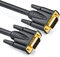 deleyCON 2m Cable VGA 15 Pines S-VGA Conector D-Sub 1080p Full HD Apantallamiento Triple Protección Contra Dobladuras Contactos Dorados