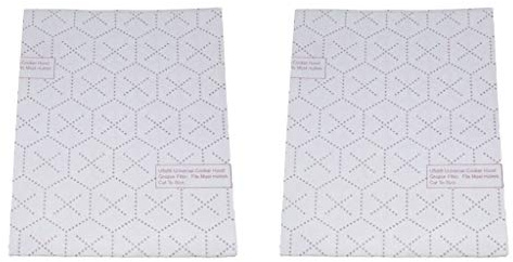 Ufixt Universal Cooker Hood Grease Filters (2 Pack) – Cut-to-Size 47×57 cm Sheets with Red-Line Indicator – Fits Most Extractor Hoods