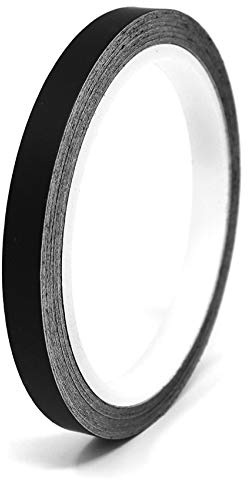Finest Folia 10 Meter (0,79€/Meter) Matt Zierstreifen Auto Motorrad Boot Modellbau Basteln DIY Deko Dekorstreifen Seitenstreifen Klebestreifen (Schwarz Matt, 9mm Breite)