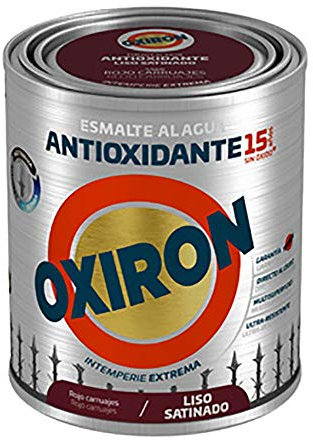 Titanlux Esmalte Antioxidante Titan Oxiron Al Agua Liso Satinado 750 Ml, 4560 Rojo Carruajes