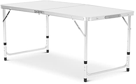 SA Products Heavy Duty Plastic 4ft 1.2m Outdoor Folding Table Work Top - Portable, Compact & Foldable for Easy Storage - Ideal as a Picnic table Garden table Patio Catering BBQ Party Market Table