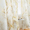 Fmfunctex White Gold Semi Sheer Curtains for Bedroom 72 Drop Voile Curtain for Living Room Branch Foil Eyelet Curtains Linen Textured Light Filtering Window Curtain Drapes for Dining Room 2 Panels