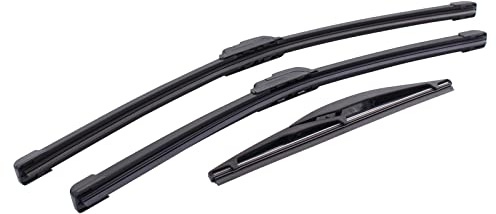 Front and Rear Windscreen Flat Wiper Blades Set for S-uzuki