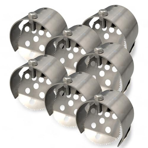 Prévention des rats et des souris pour canalisations, clapet anti-rat en acier inoxydable, clapet anti-retour, bloqueur de rats pour égout, convient aux canalisations (100-110 mm) (Multipack 1 x 7)