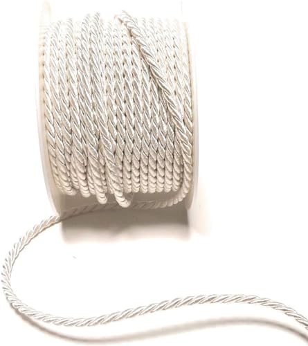 s.dekoda Kordel 15m x 4mm Weiß Drehkordel Dekoband Kordelband Kordelschnur