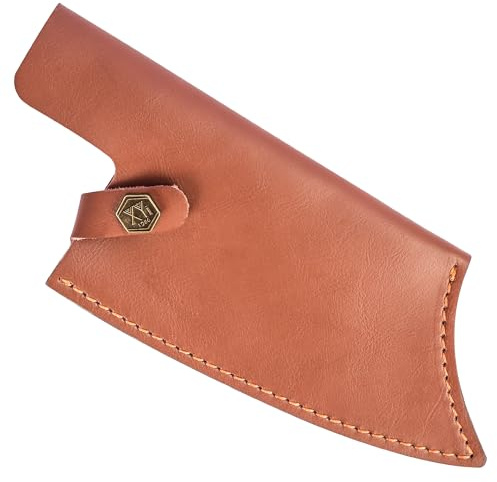 XYJ Leather Sheath Edge Guards Blade Protector With Loop Belt For Outdoor Camping