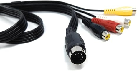 DRUT 1.2m 5 Pin Din to 4 x RCA Phono Female Sockets Audio Video Lead Cable
