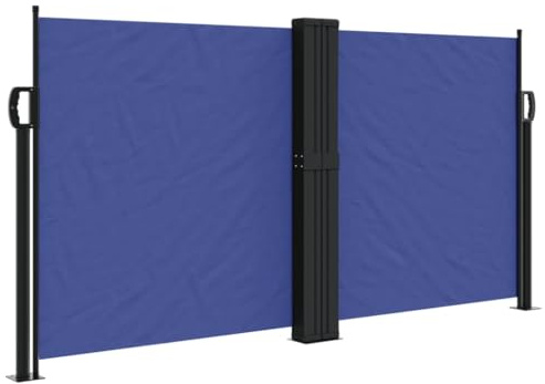 vidaXL Tenda da Sole Laterale Retrattile Blu 120x1000 cm