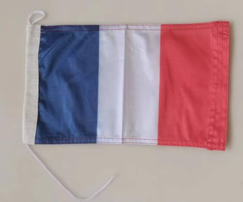 Frankreich-Bootsflagge 20 x 30 cm. Stoffgewicht – bedruckt, robust mit Strick und Schlaufe nautisch Flagge von, 20 x 30 cm (Frankreich)