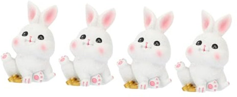 Cabilock Hase Figur 4 Großohriges Kaninchen Ornament Für Draußen Spielzeug Hasen Hasen Dekorative Wohnaccessoires Haushaltswaren Pilze Auto Hasen