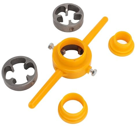 Rohrgewinde-Schneideisen-Set, PVC-Gewindemacher-Werkzeug, Rohr-Gewindeschneider-Set, Einfädler-Sanitär-Werkzeug-Set, Rohr mit 3 Schneideisen, 1/2 Zoll, 3/4 Zoll und 1 Zoll