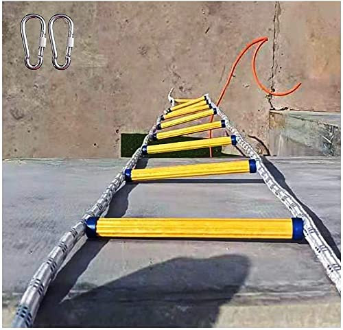 PNAJFUEL Strickleiter, Sicherheitsleiter, Notleiter 2-Stöckibrandschutz-Strickleiter Mit 2 Haken/20M