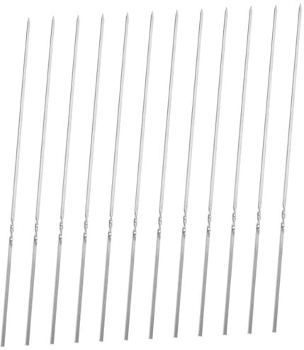 ASAKKURA 20stücke Edelstahl Grillspieße Teilig Flache Kabob Sticks Wiederverwendbare BBQ Spieße Für Und Gemüse Hochtemperaturbeständig Sicher Der Anwendung Für Grillzubehör Und