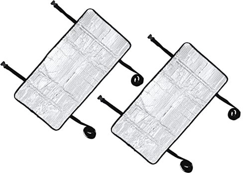 Housse de Climatiseur Extérieur 2pcs Argenté, Protection Solaire
