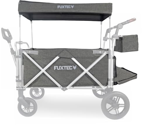 Fuxtec Bollerwagen FX-CTL950 Stoffbezug Premium Grau – Ersatzbezug Luxus-Bollerwagen – Passend für Modellreihe FX-CTL950