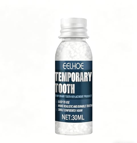 OYZOQ Dentier provisoire, kit de réparation dentaire, fabrication de votre propre plombage dentaire, pour réparer les dents cassées, 30 ml