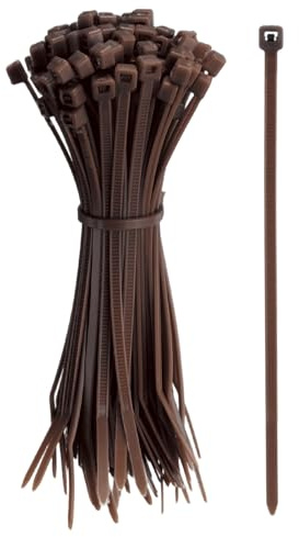 YELARXI Fascette fermacavi in plastica, autobloccanti, 10 cm, adatte per casa, giardino, ufficio, officina, viaggi, confezione da 1000, marroni