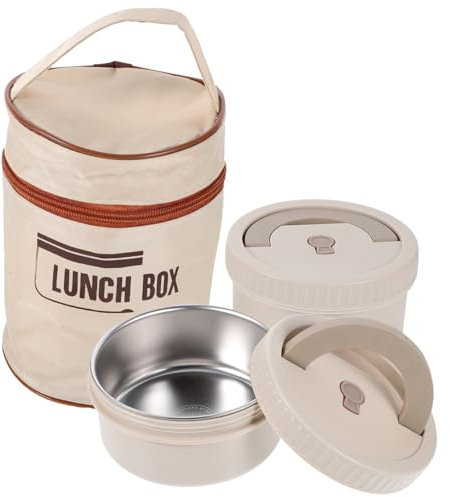 LABRIMP 1 Set Ciotola Termica Isolata Acciaio Inossidabile Set per Pranzo Ramen con e Contenitorper Alimenti Caldi e Freddi Facile da per