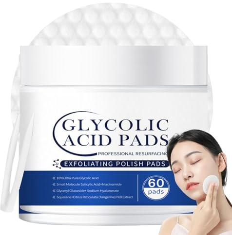 Glykolsäure Peel Pads - Zero Pore Pads - 60PCS Peeling Gesicht - Glycolic Acid Toner Pa ds Korean Skincare - Gesichtspeeling für Gesicht dunkle Flecken, und Reduziert Feine Linien, Falten