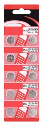 Guaber Lot de 10/20 piles bouton alcalines AG10 LR1130 AG10 LR1130 pour montres, calculatrices, alimentation