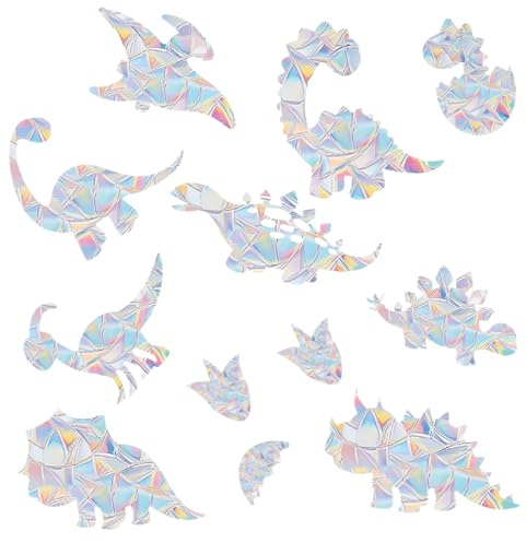 OPVYAEU 24 Pezzi Adesivi per Zanzariere Anticollisione a Forma di Uccelli Decorativi Sun Catcher Sticker Pellicola Adesiva per Vetri Finestre Protezione Anticollisione Uccelli Decorazione Finestre