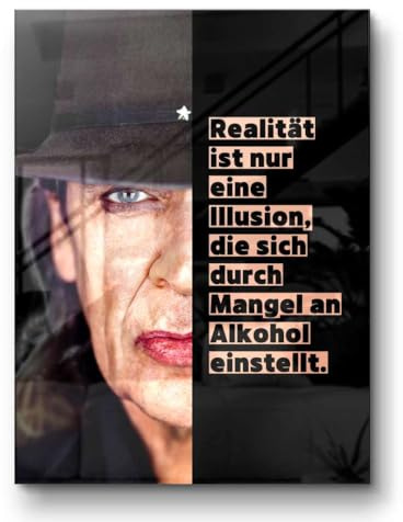 CANVEO Udo Lindenberg Bild Poster Leinwand, Geschenk Musik Kunstdruck, Rockmusik Deutschrock Rocklegende Wandbild, Spruch Zitat Musiklegende, Musikliebhaber Fanartikel