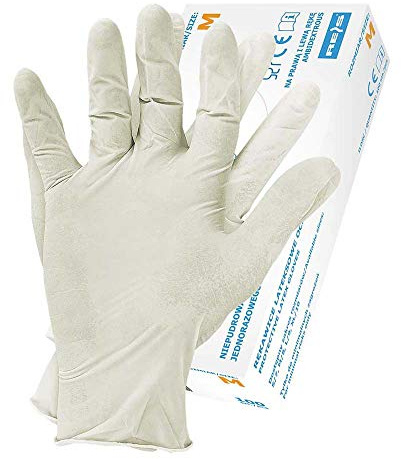 Reis Ralatex-Pf_L Latexhandschuhe, Weiß, L Größe