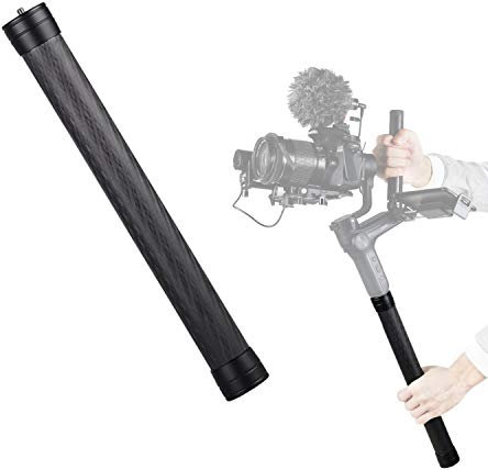 Kardanische Verlängerungsstange, Karbonfaser-Stange, Einbeinstativ, leicht, 6.35 mm (1/4 Zoll) 3/8 Zoll Gewinde für DJI Ronin S/SC, OSMO Mobile 3, ZHIYUN Crane 2 V2, DSLR-Kamera, Stabilisator