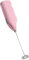 EUROXANTY Mousseur / vaporisateur à lait électrique avec tige robuste en métal idéal pour cappuccinos. Fonctionne sur piles AA (rose pastel)