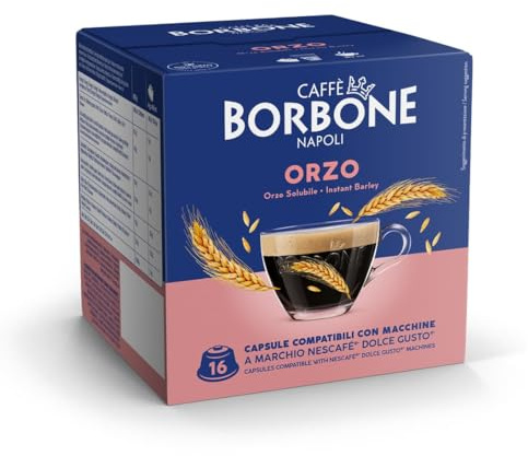 Caffè Borbone Orge Soluble - 64 Capsules (4 paquets de 16) - Compatibles avec les machines à café de la marque Nescafé®* Dolce Gusto®*