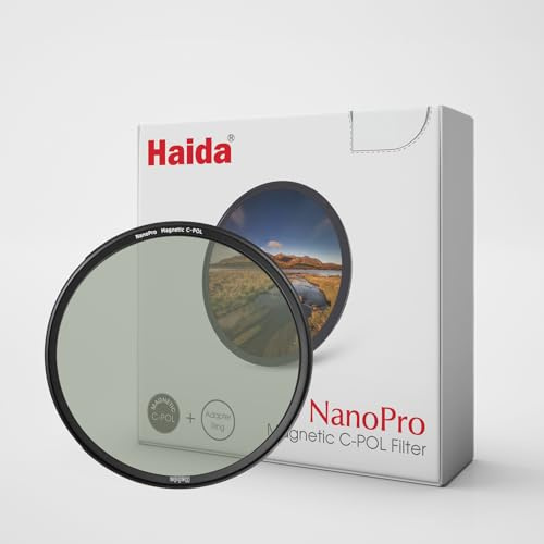 Haida Filtro Polarizzatore Circolare Magnetico da 82mm con Anello Adattatore Magnetico CPL
