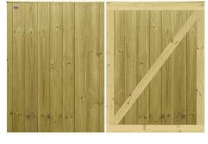 Premier Garden Supplies PGS Tongue & Groove Fully Framed Capped Flat Top Made to Measure Driveway Gates Measurements Height 3ft - 4ft (90-120cm) x Width: <6ft (183cm)