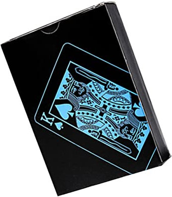 Toddmomy wasserdichte PVC-Spielkarten-Set Kreatives Poker-Spielkarten-Werkzeug Mit Wiederverwendbarer Kartonbox Blau Robustes Material Langlebig Und Bequem Zu Spielen