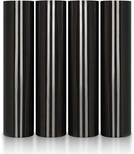 RAGO® Stretchfolie Schwarz Möbelfolie 4 Stück I folie für möbel Hand Stretchfolie rollen I Palettenfolie Handfolie Wickelfolie I Verpackungsmaterial (40 x 9,5 x 9,5 cm) 1,85 kg I 300m Länge