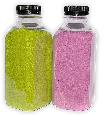 NIRALIS Sabbia colorata per matrimoni, rituali di nozze, viola e verde 800 g ogni vasca, cerimonia della sabbia matrimonio, decorazione e artigianato (viola/verde)