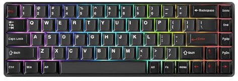 DrunkDeer G65 Rapid Trigger Tastiera meccanica Interruttori magnetici Gaming PBT Keycap Wired 65% Dimensioni compatto RGB Anti-ghosting Nero