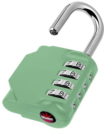 KAWAHA CL11KG - Candado de combinación de 4 dígitos para exteriores, juego de tu propia combinación para cerradura de casillero de gimnasio, escuela, puertas, caja de herramientas, cerrojos y