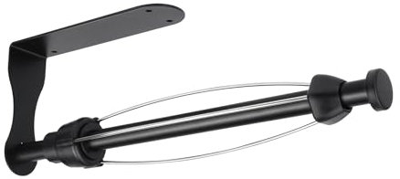 KEWUZY Küchenrollenhalter Edelstahl Mit Dämpfungseffekt, Einhand Bedienbar Ohne Bohren, Selbstklebend Und Bohrbar, Für Küche Und Badezimmer (Schwarz)