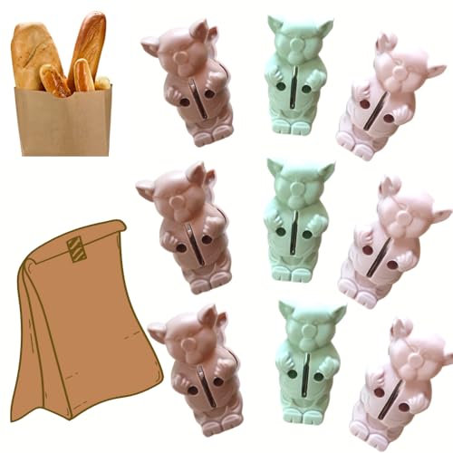 Packung mit 24 Zangen zum Schließen der Verpackung von hoher Qualität, universal, Mehrzweckbeutel, Lebensmittelverpackungen, Frischkost, Verschluss ohne Feuchtigkeit, Schmetterlinge, Wäscheklammern,