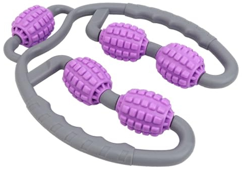 Beinmassagestab für Glatte Rollmassage, Stabile Struktur, 360 Grad | Abs, Rutschfester Griff, Lila Farbe, für Schultern und Arme, Zufällige Ausführung Zufällige Farbe