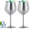 MEYAGOT 2 Pezzi Calici Da Vino, 500ml Bicchieri ​Vino Acciaio, Calici Da Vino In Acciaio Inox, Bicchieri Da Champagne In Acciaio Inox Bicchieri Da Vino In Metallo Eleganti Per Eventi All’Aperto