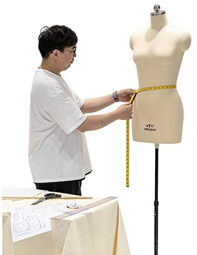 Weibliche Kleiderformen, Nähen Übergröße Mannequin Torso Ständer auf Rädern zum Nähen von Kleidung, Schneider Schneider Dummy Mannequin (Farbe: Weiß, Größe: S) Interessant (Weiß XXLarge) (Weiß M)