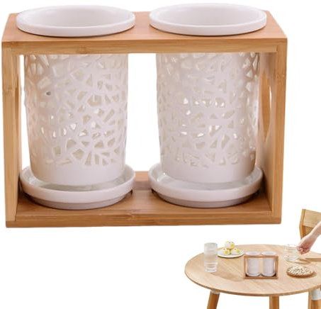 Portautensili da cucina, organizer, porta utensili in ceramica, cilindro di stoccaggio della cucina con scarico, multiuso per cucchiai, spatole, utensili, forchette e bacchette