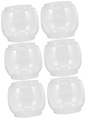 SEWOART 6stücke Klares Glas Kerosinlampenschirm Retro Lampenschutz Für Öllampen Dekorativer Ersatz Für Vintage Lampen Für Innen Und Außenbereich