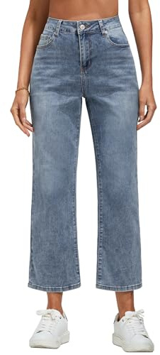 Vetinee Jeans Mit Weitem Bein Boyfriend Jeans Lapis Blau Größe X-Large Passt EU Größe 46 bis EU Größe 48